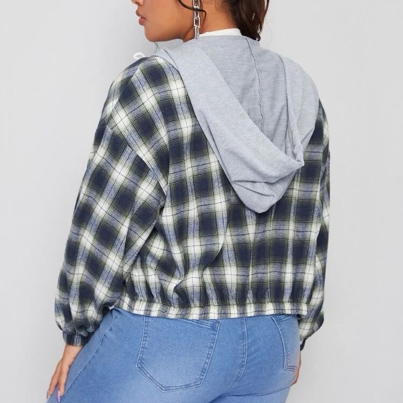 Plaid zip up sweater - Picture 3 of 3